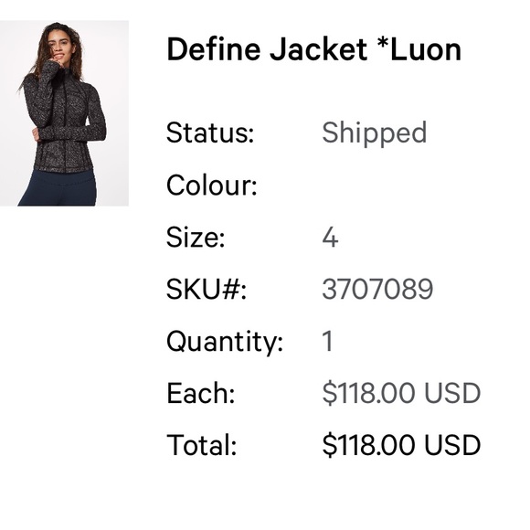 Lululemon Define Jacket size 4 - Picture 6 of 7